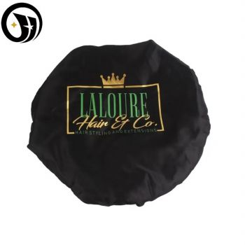 Designer glittle LOGO Custom Hair Bonnets for Braids Double Laye