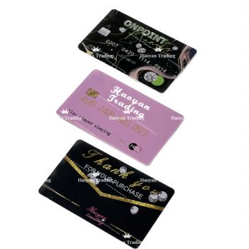 Custom high quality plastic pvc business thank you card gift card