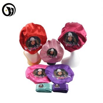 single print circle bonnet